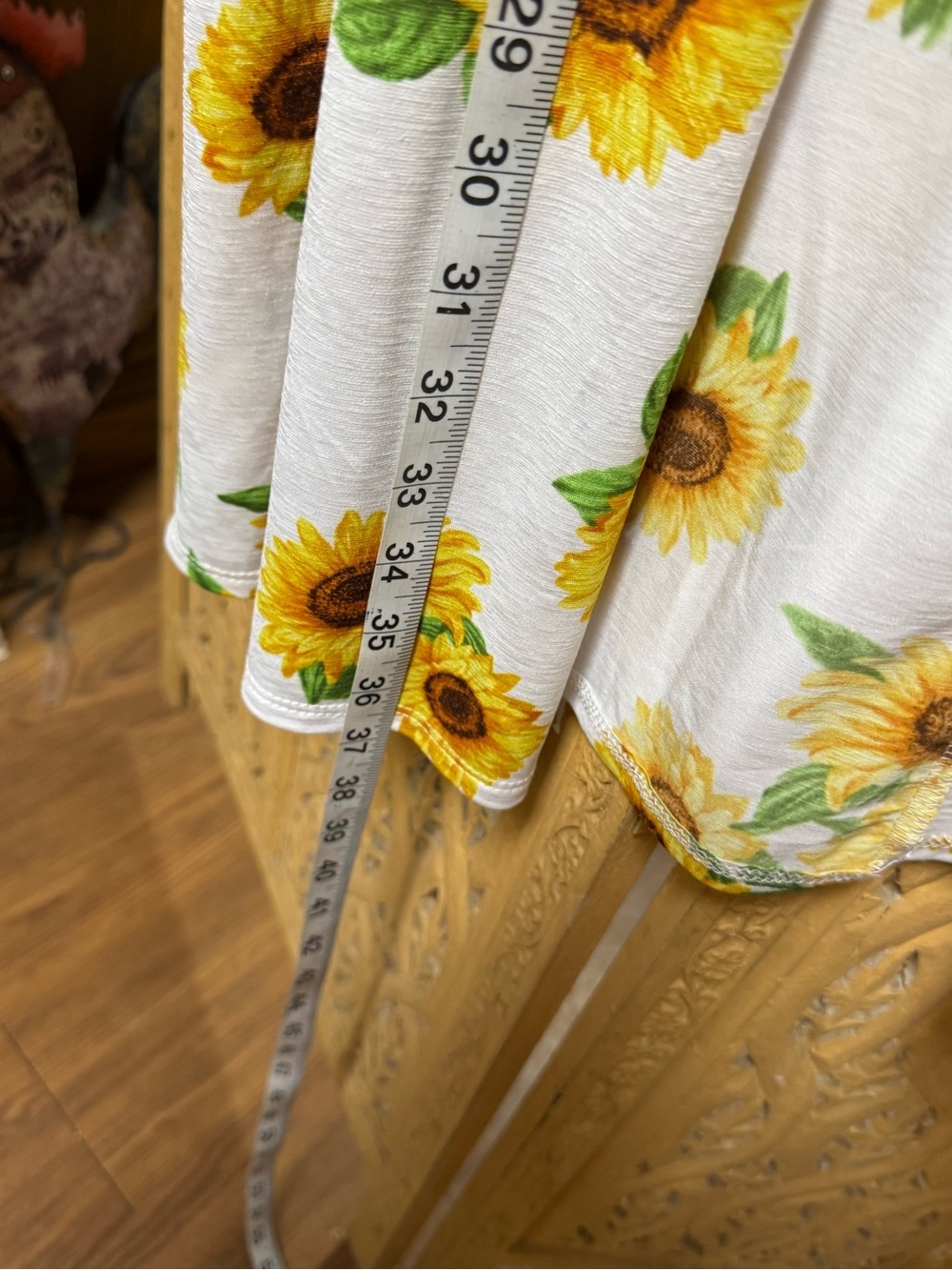 Honey me Curvy Bold Sunflower Print Kimono Swim Cover. Beach Vacation Boho - Picture 6 of 8